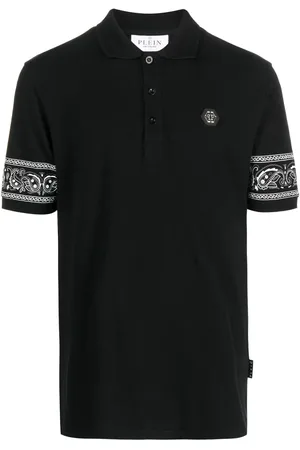 Philipp Plein Kortærmet polo med bandana-tryk