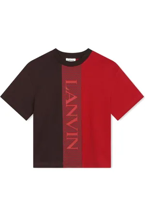 Lanvin T-shirt med rund hals og buet mønster