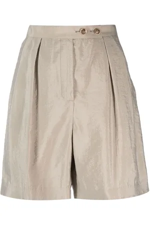 Emporio Armani Højtaljede shorts med plisseret detalje