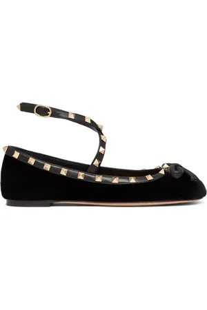 VALENTINO GARAVANI Rockstud-ballerinaer med remme