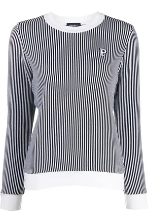 PEARLY GATES Stribet sweater med rund hals
