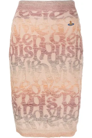 Vivienne Westwood Strikket pencil-nederdel med logo