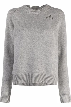 Maison Margiela Trøje med slids i siden og slitageeffekt
