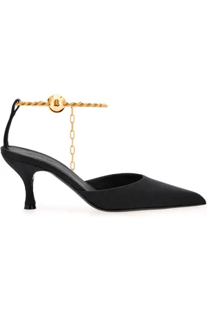 Salvatore Ferragamo 70mm pumps med kabelkæde og satin-finish