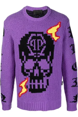 Philipp Plein Trøje med broderet dødningehoved