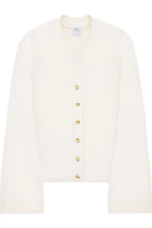 Courrèges Cardigan med logo-applikation