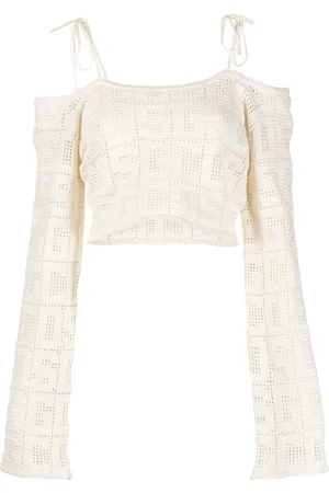 GCDS Intarsia-strikket top med logo