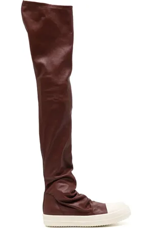 Rick Owens Lårhøje læderstøvler