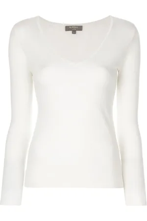 N.PEAL Sweater med V-hals