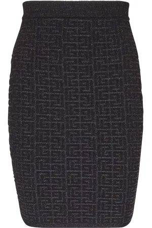 Balmain Kort PB-intarsiastrikket nederdel