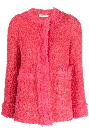 CHARLOTT Tweed-jakke med rund hals og svaj