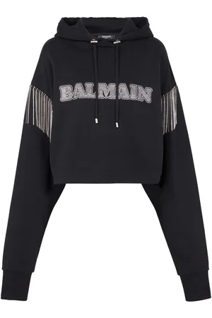 Balmain Hættetrøje med frynser