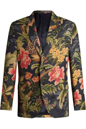 Etro Enkeltradet blomstret blazer