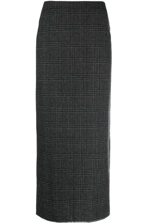 YOHJI YAMAMOTO Ternet pencil-skjorte i uldblanding