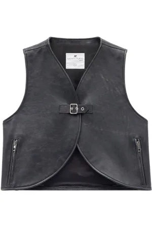 Courrèges Ellipse vest i læder