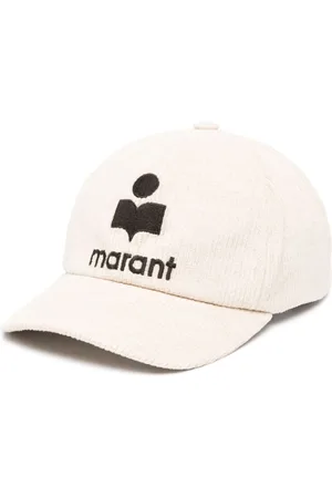 Isabel Marant Tyron kasket i fløjl med broderet logo