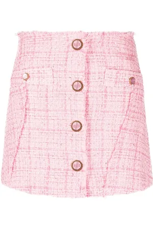 GCDS Kort nederdel i tweed med knapper