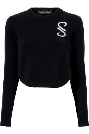 Proenza Schouler Stella trøje i kashmir med monogram-motiv