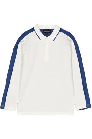 Emporio Armani Polo med broderet logo og colourblocking