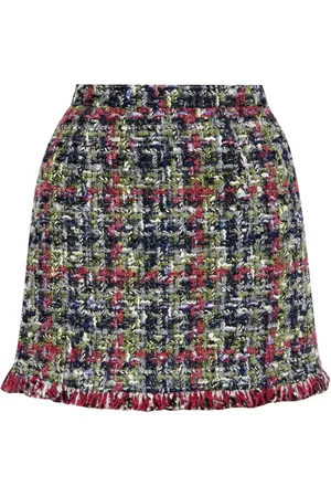 Etro Kort ternet nederdel i tweed-bouclé