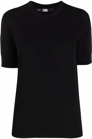 Karl Lagerfeld Jacquard-strikket top med logo
