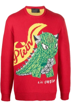 Philipp Plein Trøje med dinosaur-motiv