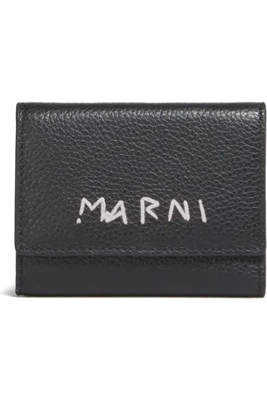 Marni Nøgleholder i læder med broderet logo