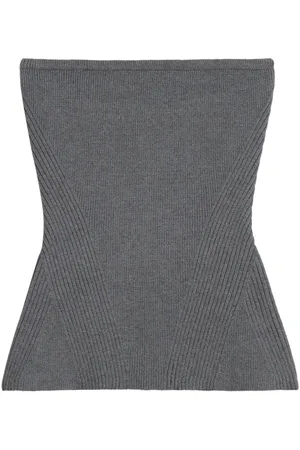 Apparis Ribstrikket bandeau-top