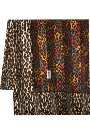 Saint Laurent Tørklæde med leopardtryk fra 1980