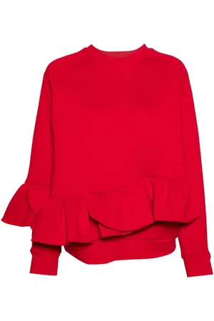 Ioana Ciolacu Cherry sweatshirt med flæsekant