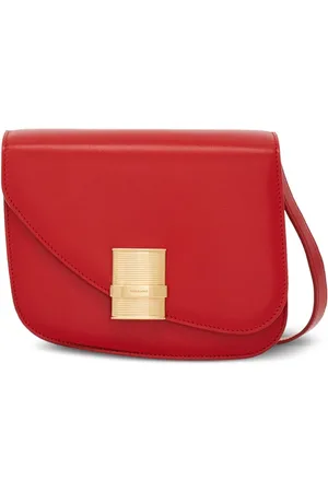 Salvatore Ferragamo Asymmetrisk crossbody-taske i læder