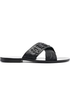 Philipp Plein Sandaler med åben tå og logobogstaver