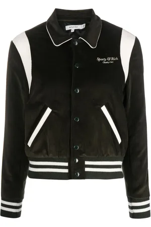 Sporty & Rich Bomberjakke med logobroderi