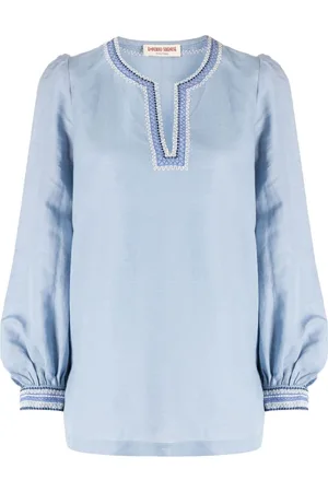 EMPORIO Vera bluse med broderet kant