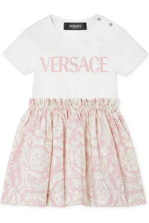 VERSACE Kjole med baroktryk og paneler