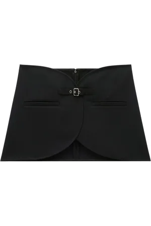 Courrèges Kort Ellipse twill-nederdel med spænderem