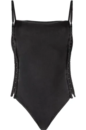 Y / PROJECT Bodysuit i denim med logomærke