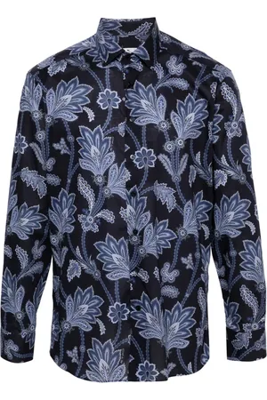 Etro Skjorte i poplin med blomstertryk