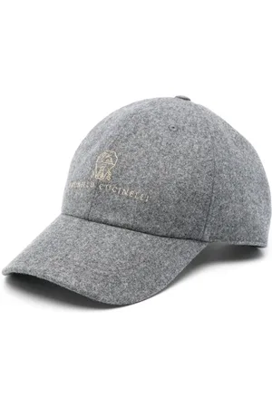 Brunello Cucinelli Meleret kasket med broderet logo