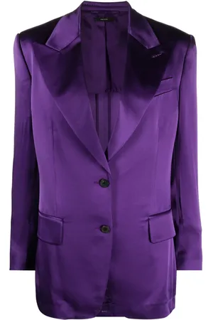 Tom Ford Enkeltradet blazer med satin-finish