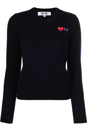 Comme des Garçons Trøje med dobbelt hjertetryk
