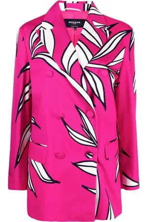 Rochas Dobbeltradet blazer med blomstertryk