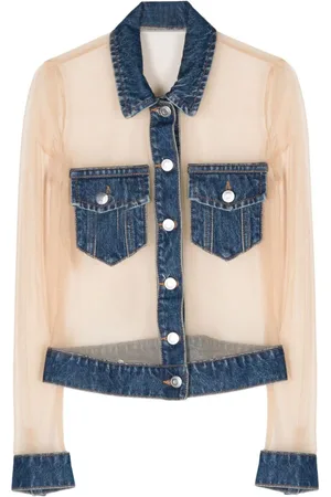 COPERNI Denimskjorte med tylpaneler