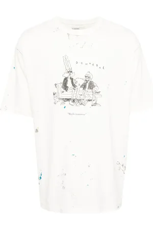 DOMREBEL Scuff Tomorrow T-shirt med tegneserietryk