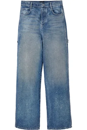 Marc Jacobs Jeans med krystaludsmykning og brede ben