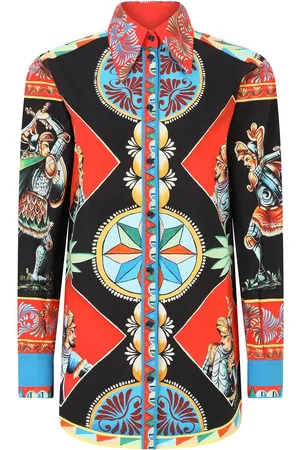 Dolce & Gabbana Poplin-skjorte med Carretto-tryk