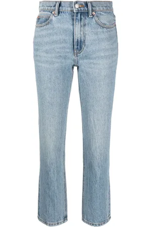 Alexander Wang Cropped jeans med logomærke