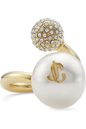 Jimmy Choo Auri cuff-ring med logoplade