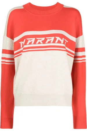 Marant Etoile Intarsiastrikket Callie trøje med logo