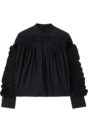 Jil Sander Sweatshirt med flæsedetalje og rund hals